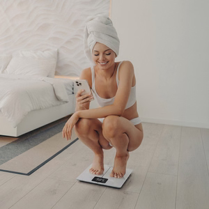 Wozinsky WIWL-180 išmaniosios Bluetooth vonios svarstyklės - baltos