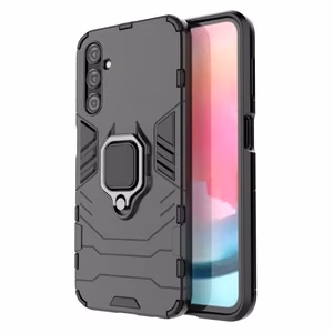 Dėklas telefonui Ring Armor Samsung Galaxy A24 4G su magnetiniu laikikliu ir žiedu - juodas