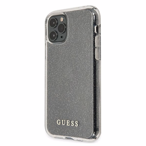 Guess GUHCN65PCGLSI iPhone 11 Pro Max серебряный/серебряный жёсткий чехол Glitter