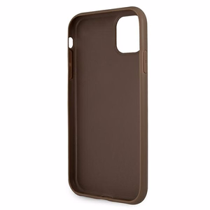 Guess 4G Big Metal Logo dėklas iPhone 11 Pro Max rudas