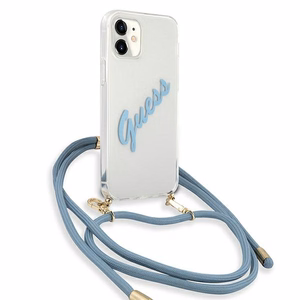 Guess GUHCP12SCRTVSBL iPhone 12 mini 5.4" синий/синий жёсткий чехол Script Vintage