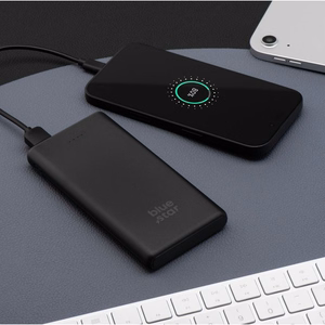 Išorinė baterija POWER BANK Blue Star (W1061) 10000mAh (2xUSB; 1xType-C) juoda