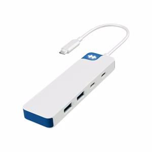 Hyper HyperDrive Flex HD5200BUGL – 4-port USB-C combo hub, white/blue