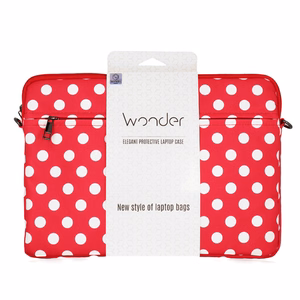 Wonder Sleeve Laptop 17 inches red polka-dot