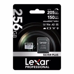 Karta pamięci Lexar High-Performance Silver Plus microSDXC 256GB + adapter