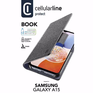 Cellularline Book Case for Samsung Galaxy A15 4G / 5G, black