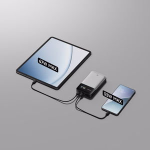 "Cuktech PB150S" 100W 15000mAh maitinimo bankas - pilkos spalvos