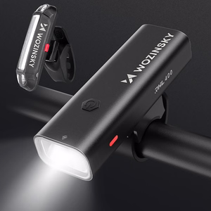 Комплект переднего (400 лм) и заднего USB-C фонарей Wozinsky WSBLB2 – чёрный