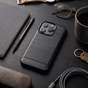 Dėklas iPhone 17 Pro Max / 18 Pro Max (žemas kameros kraštas) Carbon 2.0 juodas
