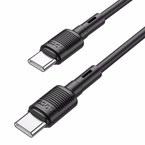 Hoco X83 60W Type-C to Type-C 1.0m juodas USB kabelis