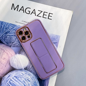 Naujas Kickstand dėklas telefonui iPhone 12 su stovu violetinis