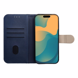 Чехол-книжка для iPhone 17 PRO / 18 PRO Split Book темно-синий и кремовый