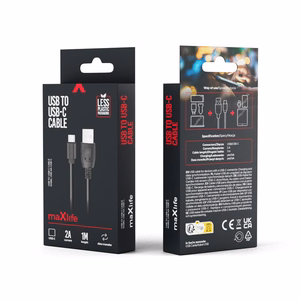 Maxlife кабель USB - USB-C 1,0 м 2A черный