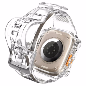 Spigen Rugged Armor Pro Case – Band with case for Apple Watch Ultra 49 mm (Clear))