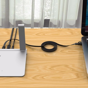 Orico PUG-C7B CAT7 10Gbps RJ45 Ethernet tinklo kabelis internetinis LAN plokščias 5m - juodas