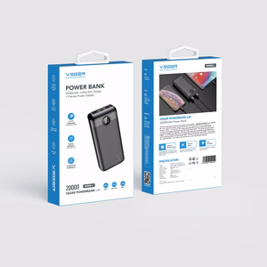 Išorinė baterija POWER BANK VEGER (L20S) 20000mAh (2xUSB; 1xType-C; QC3.0 20W) juoda