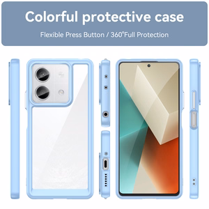 Kosmoso dėklas su geliniu rėmeliu telefonui Xiaomi Redmi Note 13 Pro - mėlynas