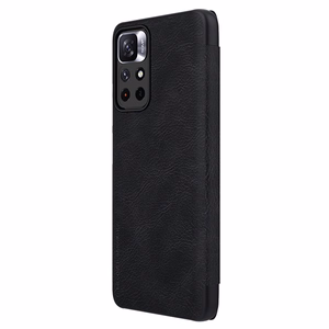 Nillkin Qin dėklas atverčiamas dėklas Xiaomi Redmi Note 11T 5G / 11S 5G / 11 5G (Kinija) / Poco M4 Pro 5G - juodas
