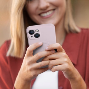 Чехол для Samsung S26 Ultra силиконовый Mag Cover совместимый с MagSafe розовый