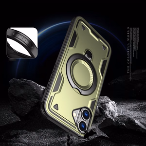 Hybrid Armor Trendy dėklas telefonui su MagSafe iPhone 16 Plus - žalias