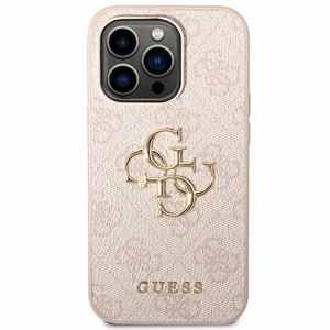 Guess GUHCP14X4GMGPI iPhone 14 Pro Max 6.7" розовый/розовый жесткий чехол 4G Большой металлический логотип