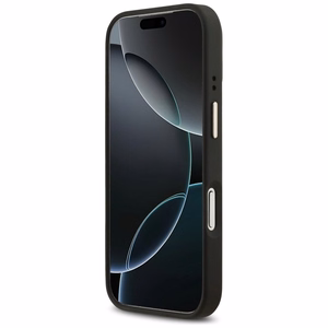 Guess Peony Hot Stamp MagSafe dėklas telefonui iPhone 17 Pro Max - juodas
