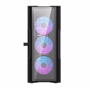 Darkflash DK431 stiklinis kompiuterio korpusas (juodas) + 4 RGB ventiliatoriai