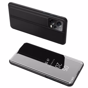 Clear View dėklas Xiaomi Redmi Note 12 Pro+ su atverčiamu dangteliu juodas
