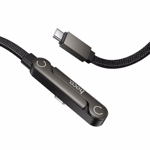Кабель с креплением USB C на USB C PD 60W Hoco 1,2 m U150 Exquisite черный
