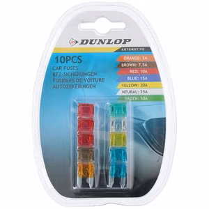 Dunlop automobiliniai saugikliai, 10 vnt.