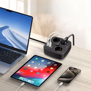 Удлинитель Tech-Protect PCS3X4 3 розетки 2xUSB-A 2xUSB-C 200 см - чёрный