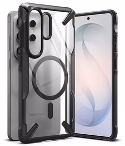 Ringke Fusion X Magnetic MagSafe чехол для Samsung Galaxy S26 Ultra прозрачный чёрный