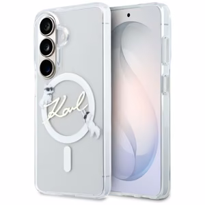 Karl Lagerfeld dėklas IML KC Script MagSafe skirtas Samsung Galaxy S26 Plus skaidrus