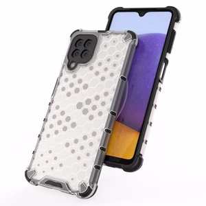 Honeycomb dėklas apsauginis su TPU buferiu Samsung Galaxy A22 4G juodas