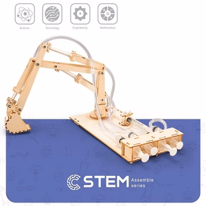 Wooden Assembly Kit Excavator, STEM Educational Toy
