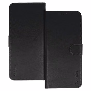 Wonder Common universalus knyginis dėklas (M) Samsung S21/S10/Note/Note 2/Note 3/Huawei P30 Lite/P9/P9 Lite juodas