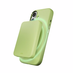 Pure Icon Magnetinis Pro skystas silikoninis dėklas iPhone 17, MagSafe suderinamas, su kameros apsauga ir aliuminio mygtukais - žalias