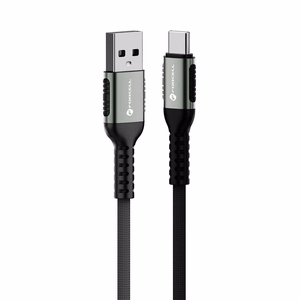 Кабель USB A to USB C Forcell F-Energy QC4.0 3A 66W Cafule 0,25 m C256 чёрный