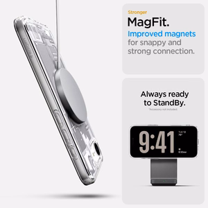 Spigen Ultra Hybrid Magnetinis dėklas telefonui iPhone 16e Zero One - baltas