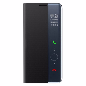 Dėklas telefonui knygos tipo su išmaniuoju langu Xiaomi Redmi K40 Pro+ / K40 Pro / K40 / Poco F3 - mėlynas