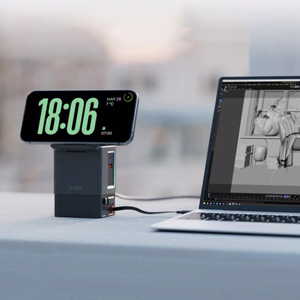 SBS Power Dock 6-in-1 su MagSafe, stovu ir USB-C kabeliais 65W – juodas