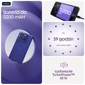 Motorola edge 70 fusion 17,2 cm (6.78") Dviguba SIM jungtis Android 16.0 5G C tipo USB 8 GB 256 GB 5200 mAh Violetinė