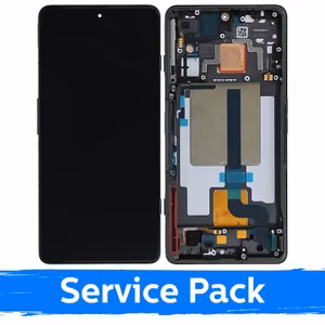 LCD ekranas skirtas Xiaomi 11T (11T Pro) su rėmeliu / Stealth Black / (Service Pack)
