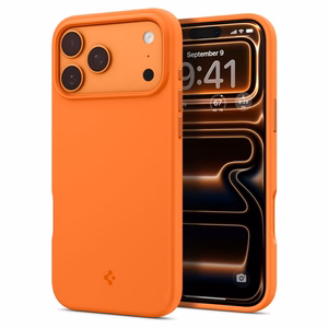 Spigen Silikoninis Fit Mag MagSafe Dėklas for iPhone 17 Pro Max - oranžinis