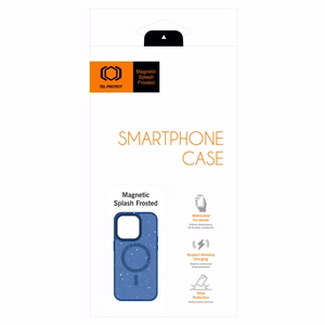 Tel Protect magnetinis Splash matinės tekstūros dėklas Iphone 15, tamsiai mėlynas