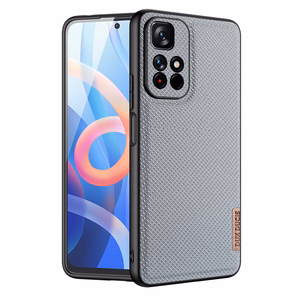 Dux Ducis Fino dėklas telefonui dengtas nailono medžiaga Poco M4 Pro 5G mėlyna