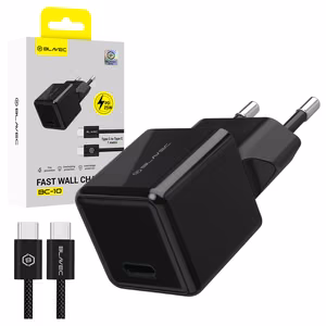 Blavec BC-10 wall charger Type C PD 25W 3A with Type C to Type C cable (TCBC10-CB253A) black