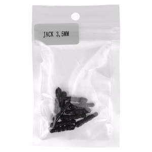 Силиконовая заглушка от пыли Jack 3,5mm чёрная — 10 шт.