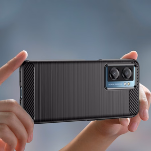 Чехол Carbon для Xiaomi Poco F4 5G гибкий силиконовый карбоновый чёрный