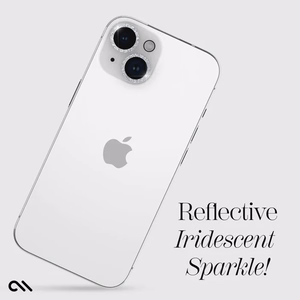 Case-Mate Sparkle Lens Protector grūdintas kamerų objektyvų apsauginis stiklas, skirtas iPhone 15 / 15 Plus, „Twinkle“ rašto